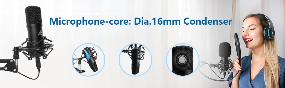 MAONO AU-A04 USB микрофон комплект 192 кГц/24 бит Профессиональный Подкаст конденсаторный микрофон для ПК караоке Youtube Studio Запись микрофона