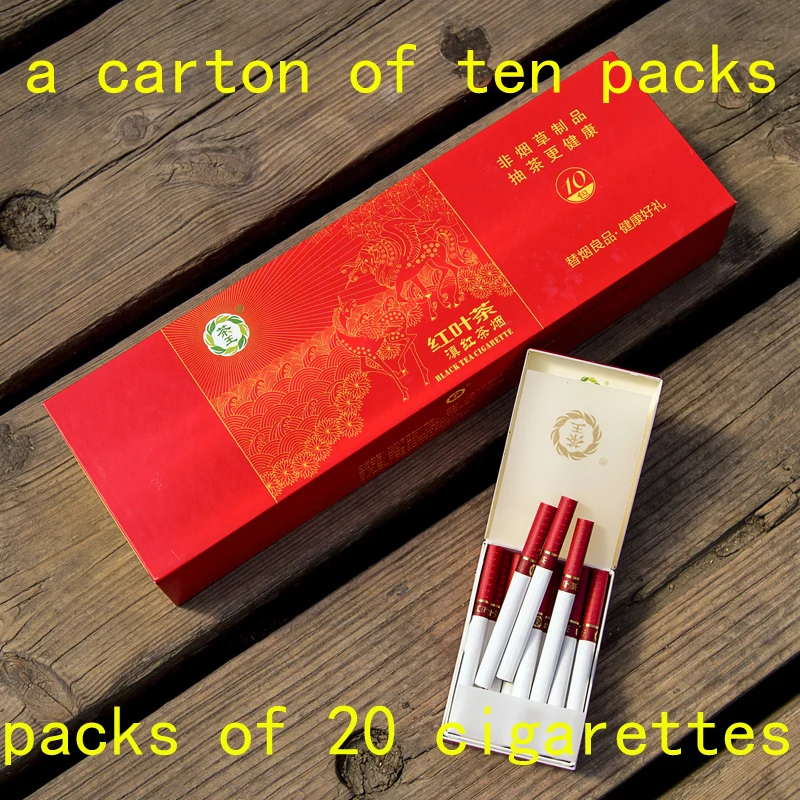 Red leaf Herbal Cigarettes clearing lung to Quit smoking No Nicotine& Tobacco Cigarettes Tea - Цвет: red1 ten packs