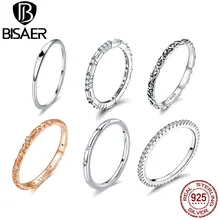 925 Sterling Silver Rings for Women Zircon Simple Round Finger Female Authentic Wedding Jewelry anel