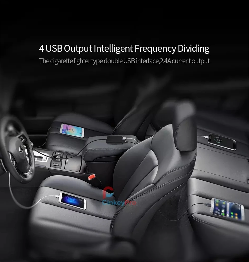 100 шт Универсальное USB Автомобильное зарядное устройство 4 порта QC3.0+ 3.1A USB быстрый адаптер с удлинительным кабелем для MPV автомобильного телефона быстрое зарядное устройство