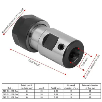 

C16-ER11-35L CNC Extension Rod Milling Holder Straight Shank Chuck Collet 40mm