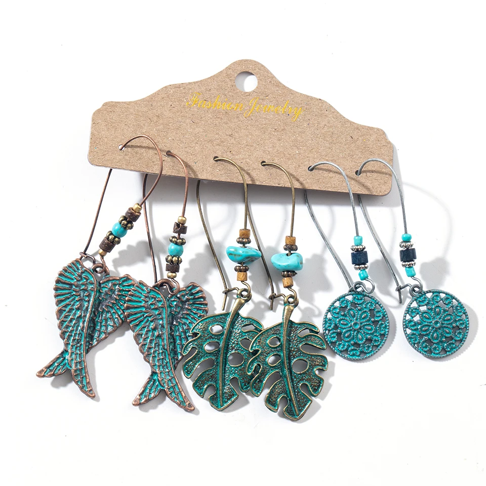 Bohemian Earrings Set Vintage Shell Tassel Oversize Round Hoop Dangle Drop Earrings For Women Indian Jewelry Party Gift - Окраска металла: E021997