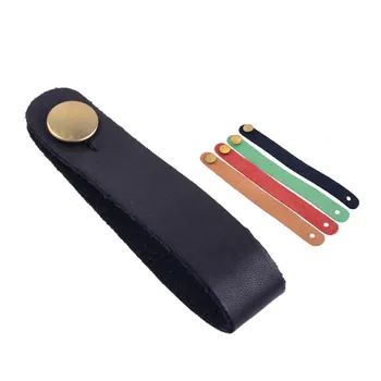 

Leather Guitar Neck Strap Holder with Button Safe Lock Guitar Strap Replacement Part for Acoustic Electric Guitar Bass Ukulele