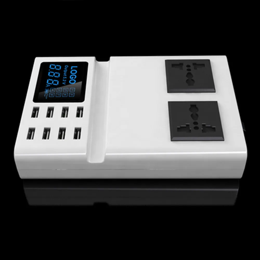 Besegad USB адаптер питания зарядное устройство беспроводной зарядный блок док-станция с 8 USB портом 2 AC Разъем для iPhone IPad смартфон планшет