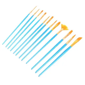 

12pcs Professional Paint Brushes Set Watercolor Painting Brush Different Shapes Drawing Brushes Painting Kit for Students Artist