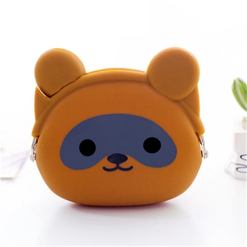 Силиконовые кошельки с мультяшными животными для девочек, телефон, кабель передачи данных, гарнитура, сумка, маленькая сумочка для хранения, вечерние кошельки, подарки для детей - Цвет: 7
