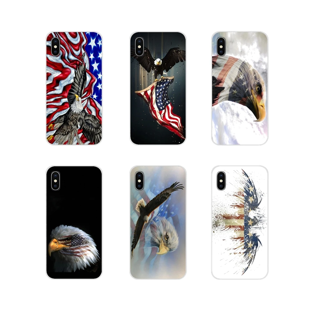 Чехлы из ТПУ с флагом Орлов США и американским для Apple iPhone X XR XS 11Pro MAX 4S 5S 5C SE 6S 7 8 Plus