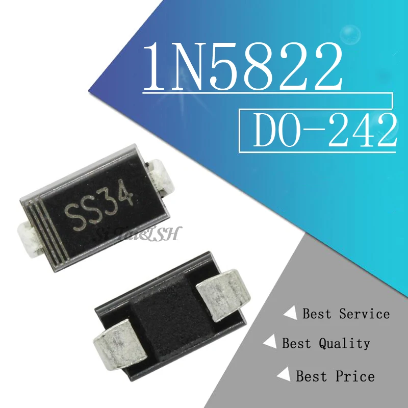 100 шт. 1N5822 smd SMA do-214ac IN5822 диод Шоттки ss34 новый оригинальный | Электронные компоненты