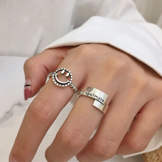 Buy THE MARKETVILLA 925 Sterling Silver Rings - Pure Silver Ring for Women,  Ring for Girlfriend, Single Line Ring for Girls, Adjustable Ring for Women,  Free Size at Amazon.in