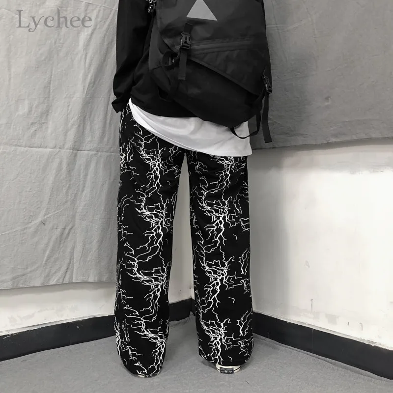 Личи Harajuku молния женские нижние штаны осенние прямые ноги леди с эластичной