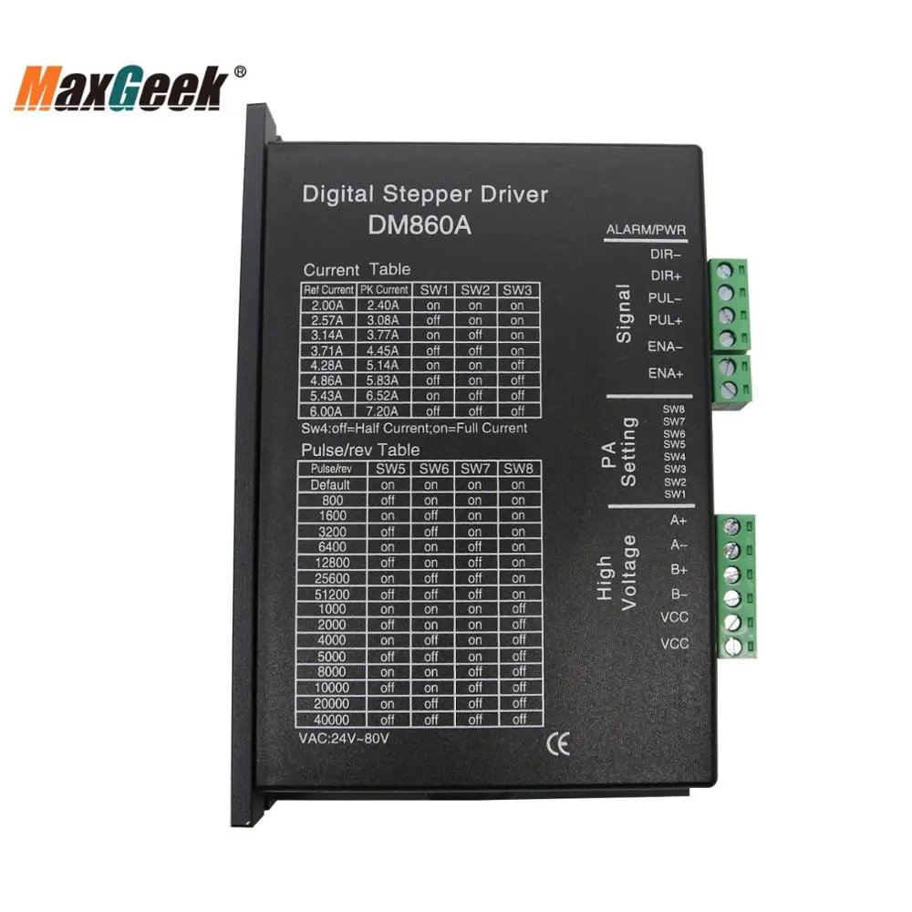 Драйвер шагового двигателя Maxgeek DM860A 86 110 двухфазный цифровой шаговый привод
