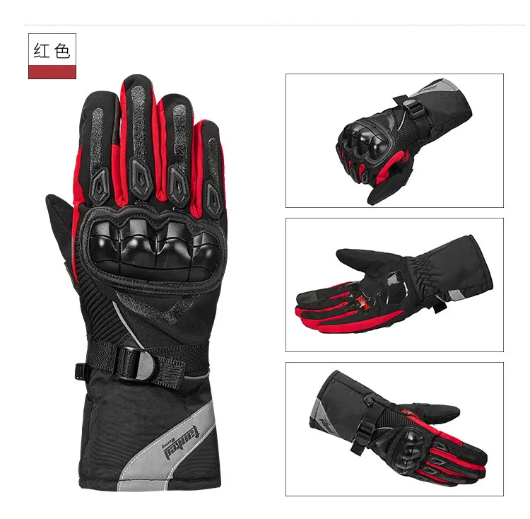 Новые мужские/wo мужские перчатки для езды на мотоцикле длинные стильные зимние водонепроницаемые теплые перчатки для гонок