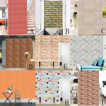 

Wallpaper 3D Wall Paper Brick Stone Rustic Effect Self-adhesive Wall Sticker Home Decor papel de parede papier peint фотообои