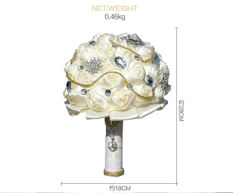 crystal Wedding Bouquet Brooch bouquet wedding accessories Bridesmaid artifical Wedding flowers Bridal Bouquets Holder de noiva