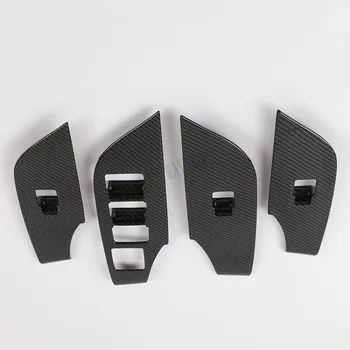 

Car Door Armrest Panel Cover Interior Window Glass Lift Switch Button Trims For Toyota RAV4 RHD 2019 ABS Chrome Accessories