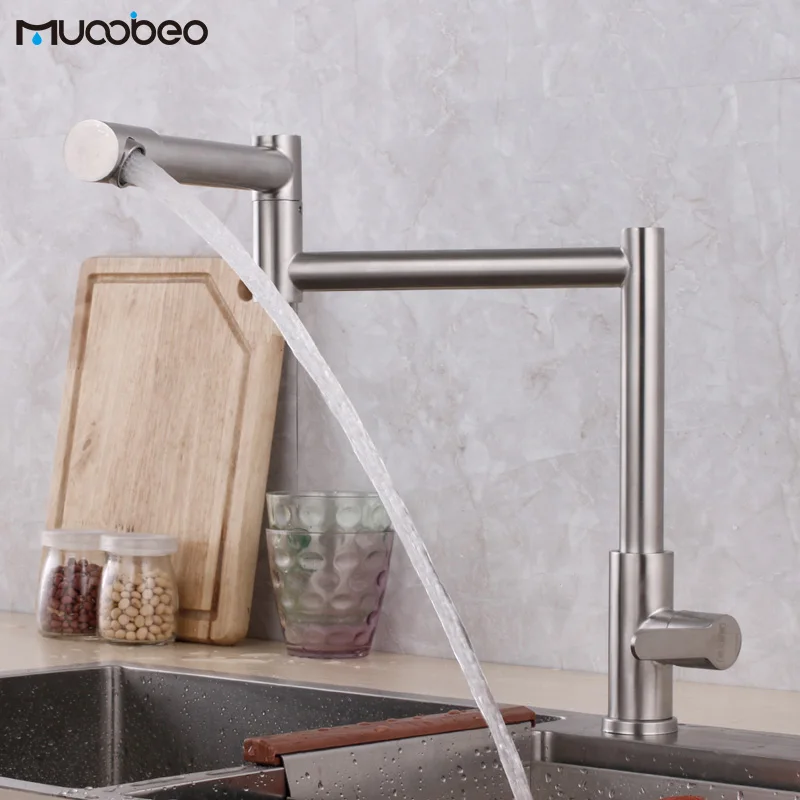 

304 Нержавеющая сталь раковина кран 360 градусов Поворотный одинарный кран холодной воды для Кухня б/у