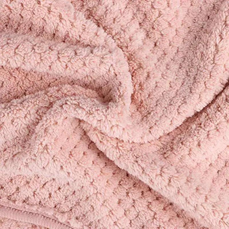 2pcs Womens Quick Dry Bath Hair Drying Towel Head Wrap Hat Girls Makeup Cosmetics Cap Cotton Lady's Bathing Bathroom Product