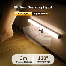 

Motion Sensing Intelligent LED Night Lamp Strip LED Emergency Lamp Wireless USB Charging Cabinet Corridor Closet Lamp Wall Light