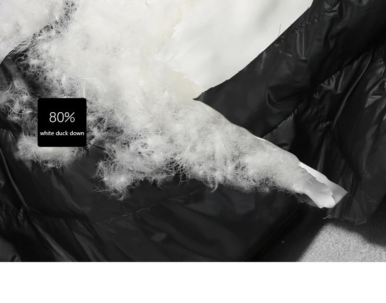 Модное кружевное пальто с аппликацией черного утиного пуха, женское новое зимнее элегантное пальто с v-образным вырезом и поясом на шнуровке, теплые плотные корейские повседневные пуховики