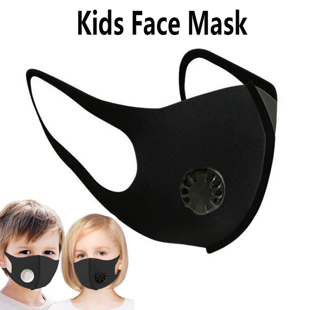 

Washable Dustproof Kids Mouth Mask Face Mask with Breathing Valve Anti Dust Respirator Reusable Mouth Cover For Adult