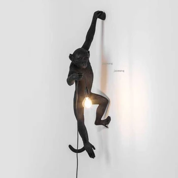 

Monkey Lamp LED Light Fixtures Resin Wall Light Bedroom Sconces Nordic Home Lighting Wall+lamps Living Room Lamp Kitchen Fixture