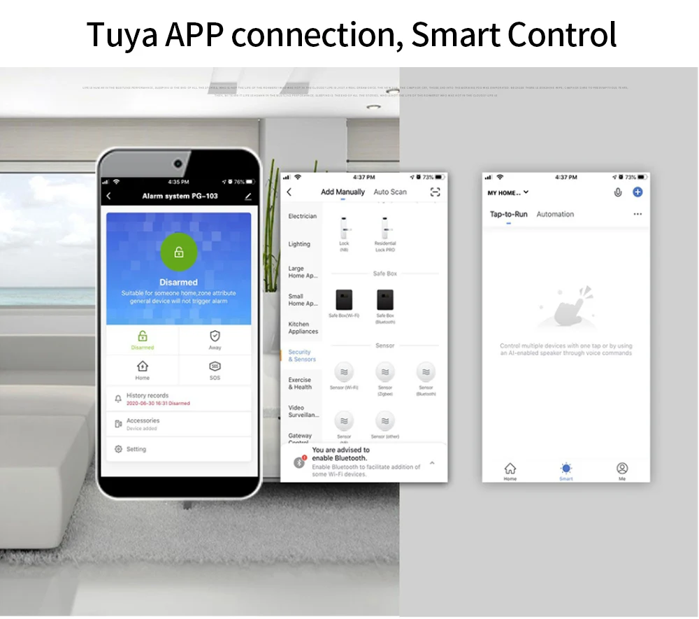 TUGARD G60 Tuya WiFi Gsm Security Alarm System Fingerprint Armed Temperature Humidity Display 433MHz Wireless Smart Home Burglar