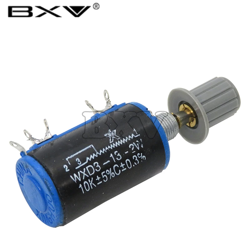 ( 1PCS WXD3-13 2W Potentiometer + 1PCS Grey Knob )100 200 220 1K 2.2K 3.3K 4.7K 5.6K 6.8K 10K 22K 33K 47K 100K Ohm WXD3-13-2W