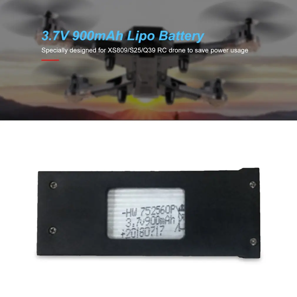 3,7 V 900mAh Lipo батарея для XS809/S25/Q39 FPV RC Дрон запасные части Аксессуары Замена аккумуляторных батарей