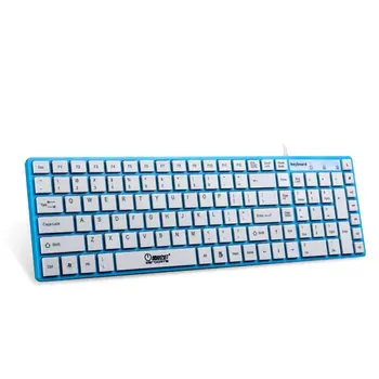 

LD-610 Wire Keyboard Ultra-Thin Quiet Small Size 104 Keys Mini Multimedia Usb Keyboard For Laptop Pc