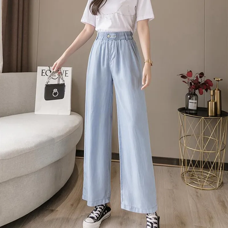 Woman Jeans Clothes High Waisted Nice 