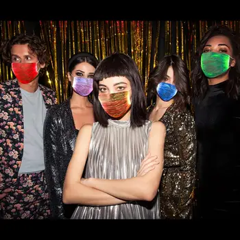 

Luminous Mask Nightclub Bar Fiber Optic Luminous Mask Colorful Jumpy Luminous Mask Belt