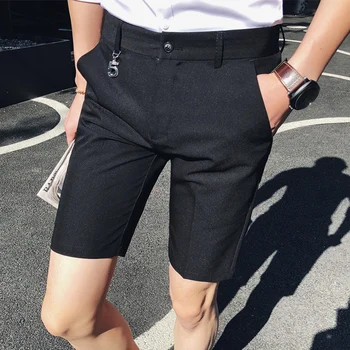 

2020 Hot! Brand clothing Men's summer slim fit casual shorts / Male pure color business fashion shorts Plus size S-3XL