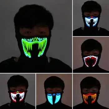 

Halloween LED Light Airsoft Mask Luminous Glowing Flash Cosplay Masks Mascaras Disfraces Carnaval Party Supplies Christams Decor