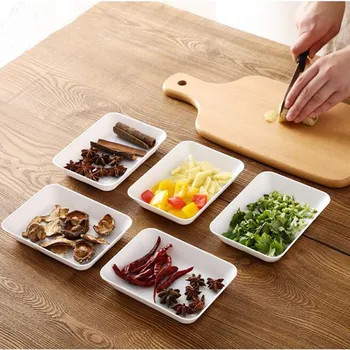 

6pcs Square serving trays plastic food organizer for Seeds Nuts Candy Dry Fruits plates Sushi salad Dessert dish Dinnerware