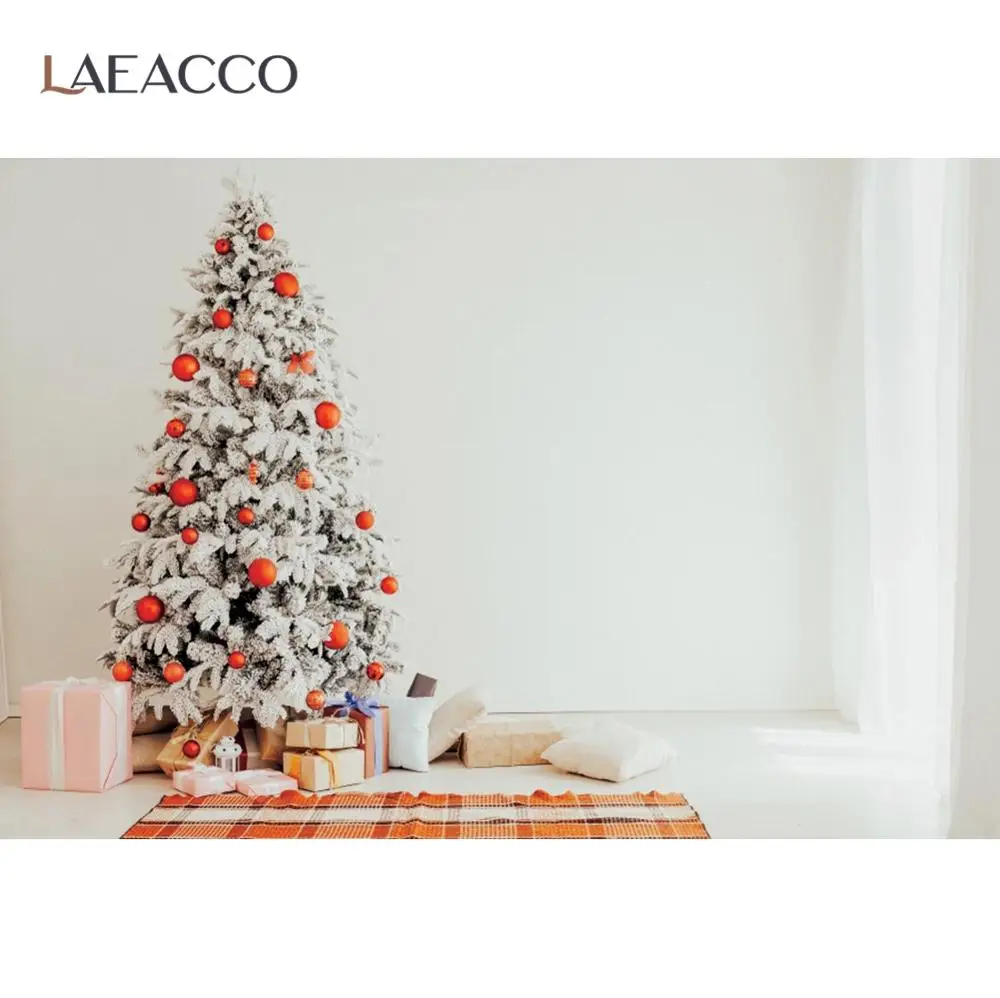 

Christmas Photography Background Tree Gift White Room Wall Baby Child Pet Portrait Photocall For Photo Studio Photo Backdrop