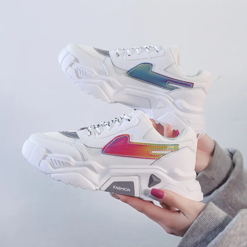 

2020 New Style INS Fashion Elevator Thick Bottomed Mixed Colors Significant Foot Small Net Red Fire Sports Casual Explosion Dad
