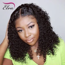 Elva 370 парик для волос на шнурках с волосами младенца предварительно сорвал натуральные волосы remy волосы 13x6 парик для черных женщин