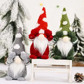 

Snowflake Faceless Santa Claus Doll Christmas Table Decor for Home Merry Christmas Ornaments Noel 2020 New Year Gift Navidad