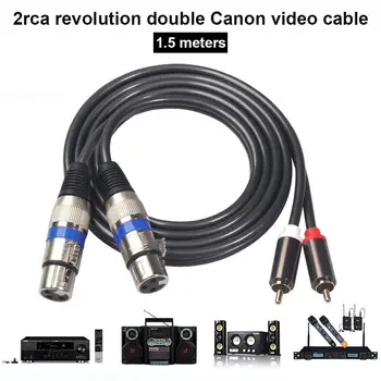 

Dual RCA To XLR Female Audio Cable 1.5 Meters Durable Gold Plated Alu. Casing For Canon Audio Cable Double RCA To XLR Amplifier