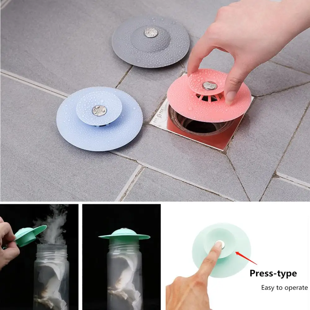 

Bathroom Drain Water Plug Stopper Rubber Circle Sink Strainer Filter Stopper Floor Drain Hair Water Stopper Kitchen Tool