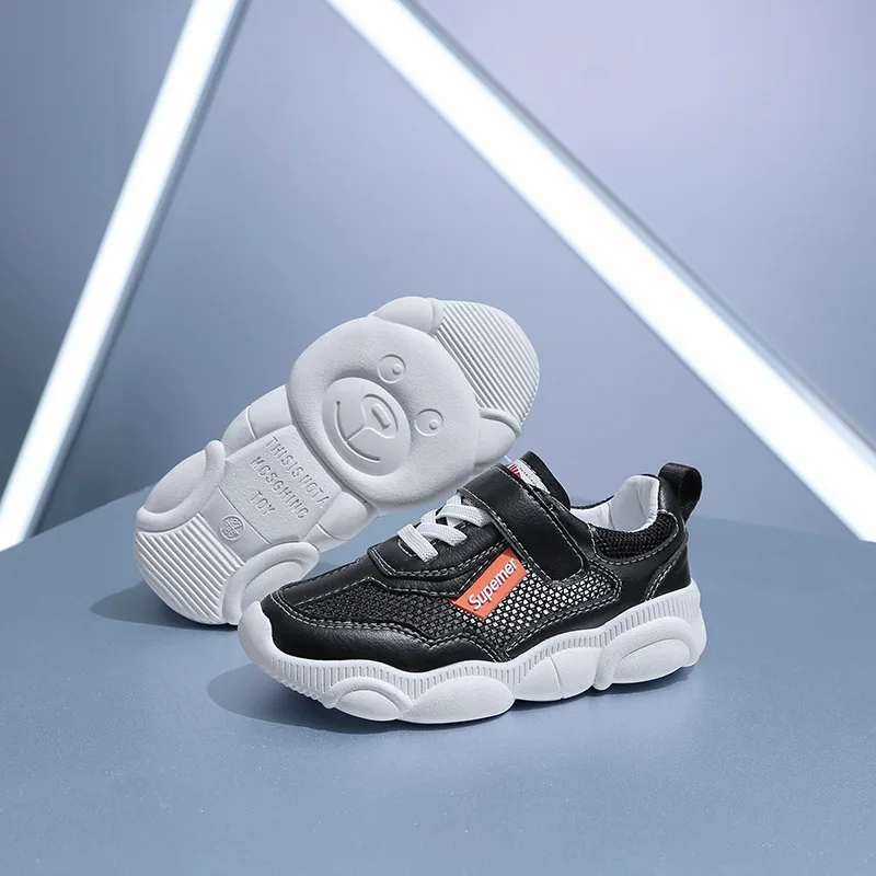 

Bear xie Children 2019 Spring Mesh Shoes Soft Bottom Is Comfortable Mesh Breathable Men And Women Children Athletic Shoes