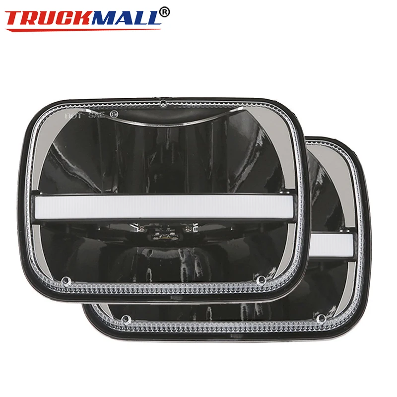 Для Jeep Wrangler YJ Cherokee XJ Comanche MJ 5x7 фары для грузовика светодиодные с дневным ходовым