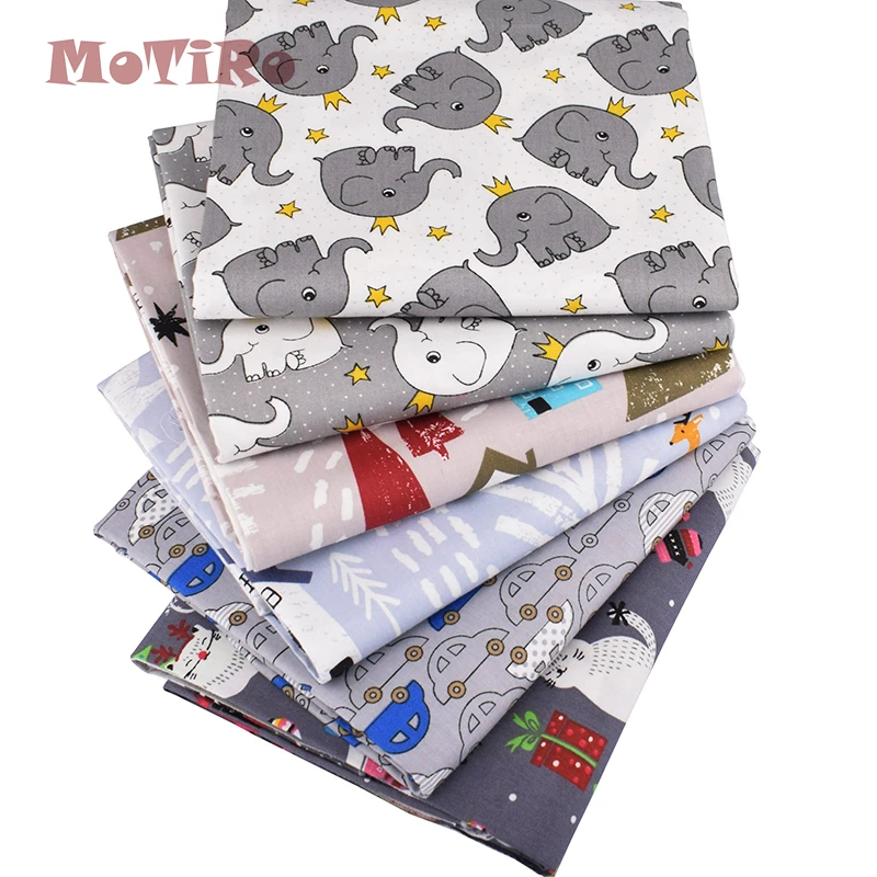 Printed Twill Cotton Fabric for DIY Sewing & Quilting,Cute Cartoon Pattern,Patchwork Quilt Bundle,Sewing Material for Child