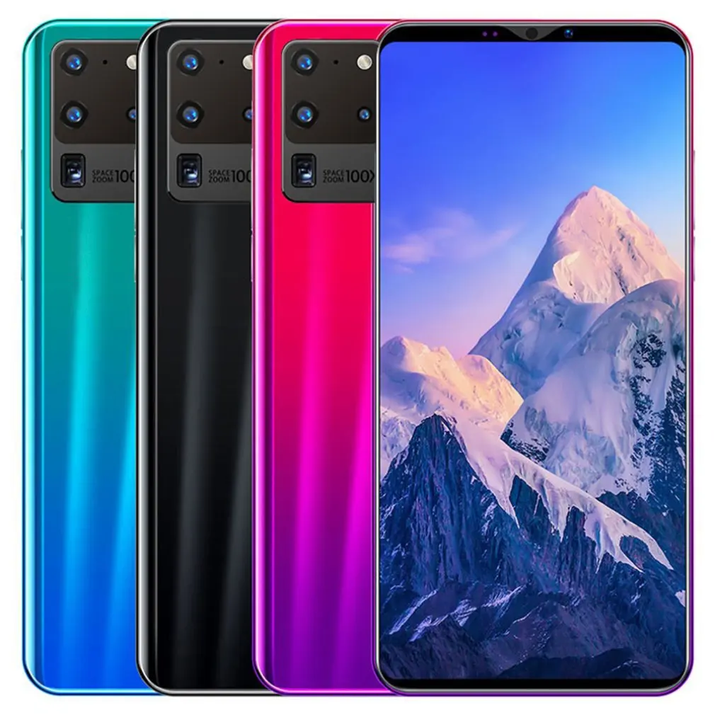 S20 프로 스마트폰, 5.8 인치 화면, 512M + 4G 안드로이드 스마트폰, 3D 유리 도금 후면 커버, 블랙