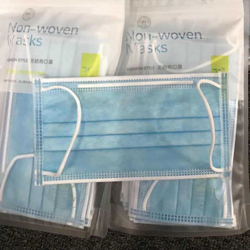 

4 Layers Adult Face Mask Protective Mascarillas Dustproof Anti Dust Virus Civil Masks Non-Woven Fabric Disposable Respirator