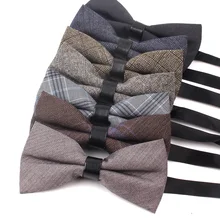 Мужской галстук-бабочка классический хлопчатобумажный галстук-бабочка для мужчин и женщин Деловые Свадебные взрослые клетчатые Галстуки-бабочка костюмы галстуки-бабочки