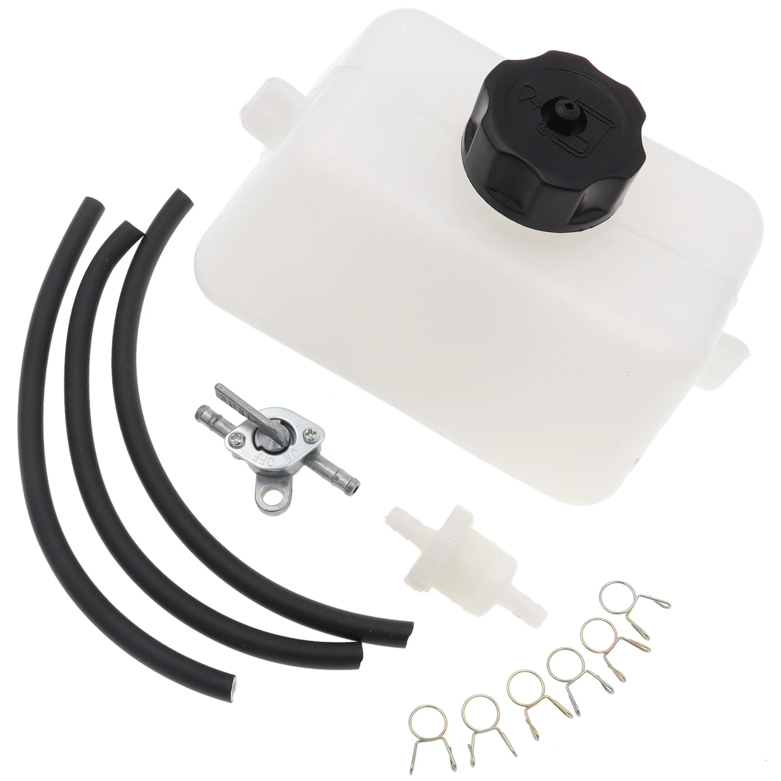 Gas Petrol Fuel Tank Switch Plastic Oil Filter Hose Taps Clip Springs Fit 2-Stroke 47cc 49cc Mini Moto Dirt Pocket Bike ATV |