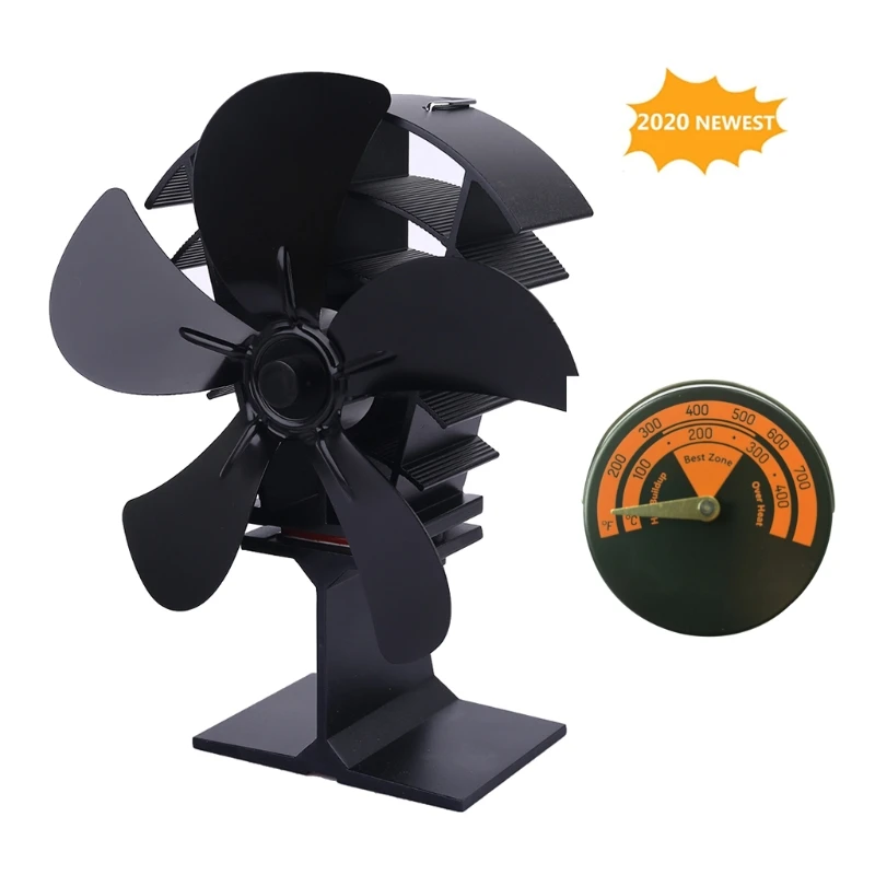 Magnetic Fireplace Fan Stove Thermometer for Log Wood Burner Temperature Gauge E7CB
