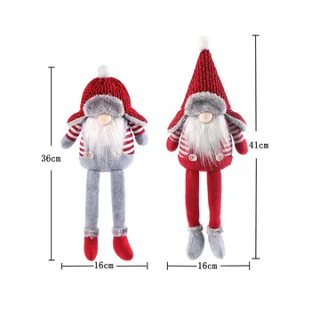 

Plush Christmas Decoration Knitted Christmas Doll Merry Christmas Ornaments Hanging Gifts Рождество Boże Narodzenie #BL5