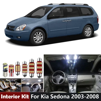 

14Pcs Canbus White Car LED Light Bulbs For Kia Sedona 2003-2008 Led Interior Light Kit Map Dome Trunk License Plate Lamp